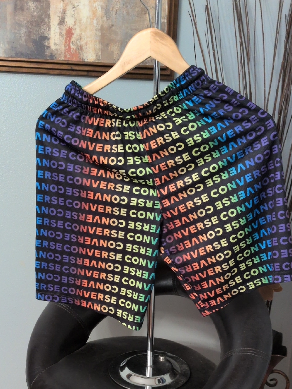 Converse Boys Rainbow Logo Lounge Shorts — Multicolor